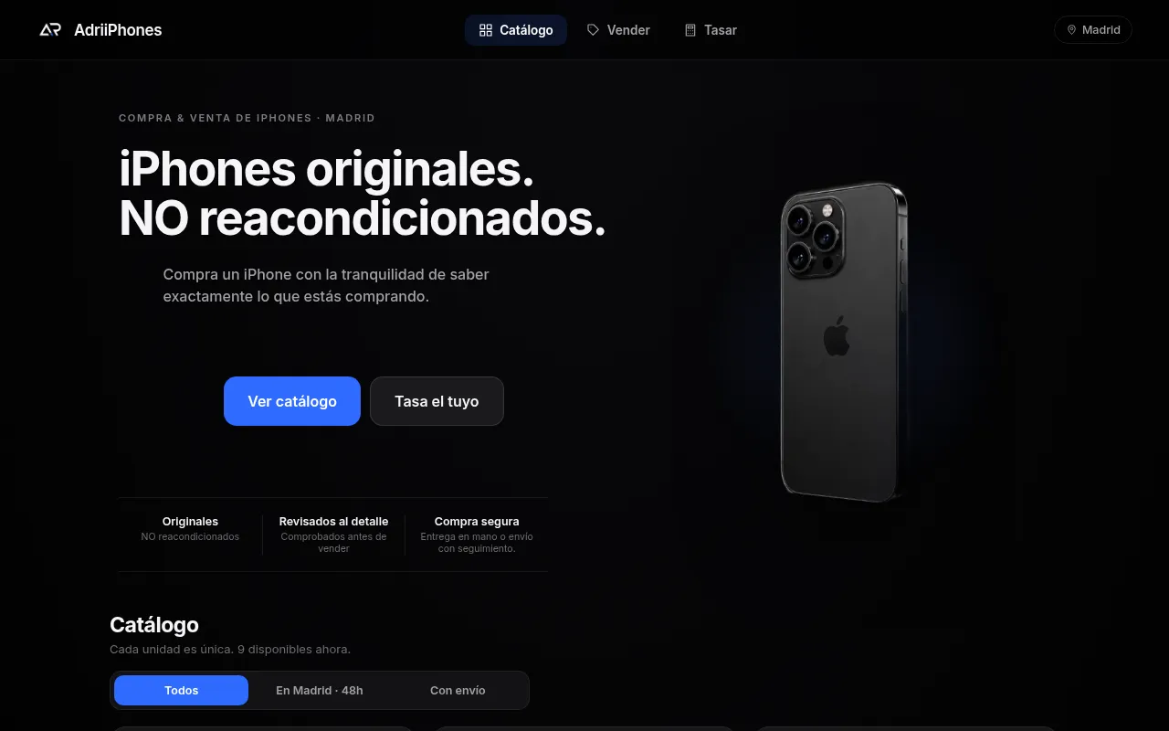 Screenshot of adriiphones.com