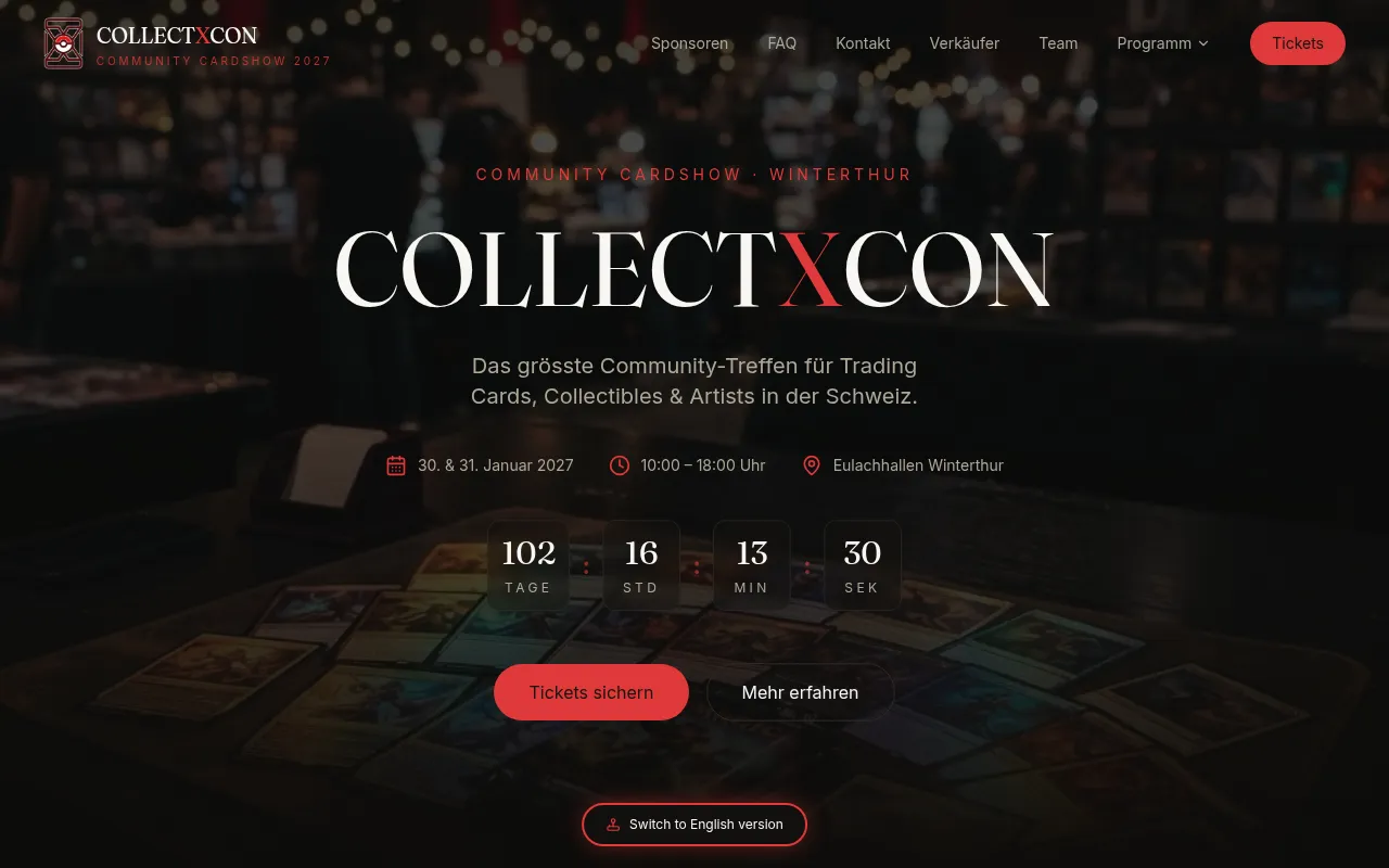 Screenshot of collectxcon.ch