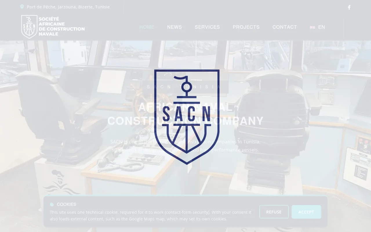 Screenshot of sacn.tn