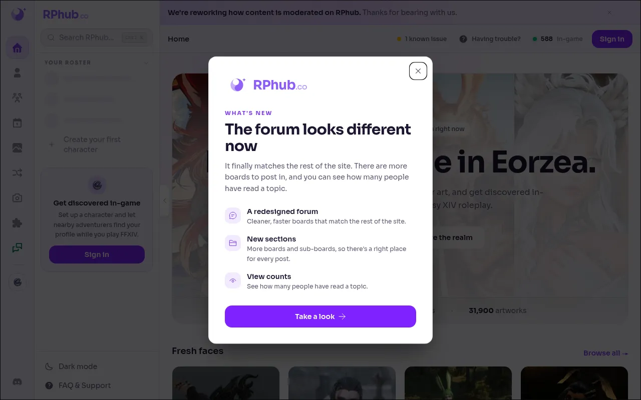 Screenshot of rphub.co
