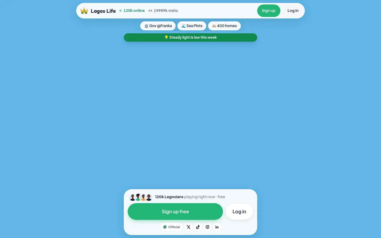 Screenshot of lagoslife.eliysites.com