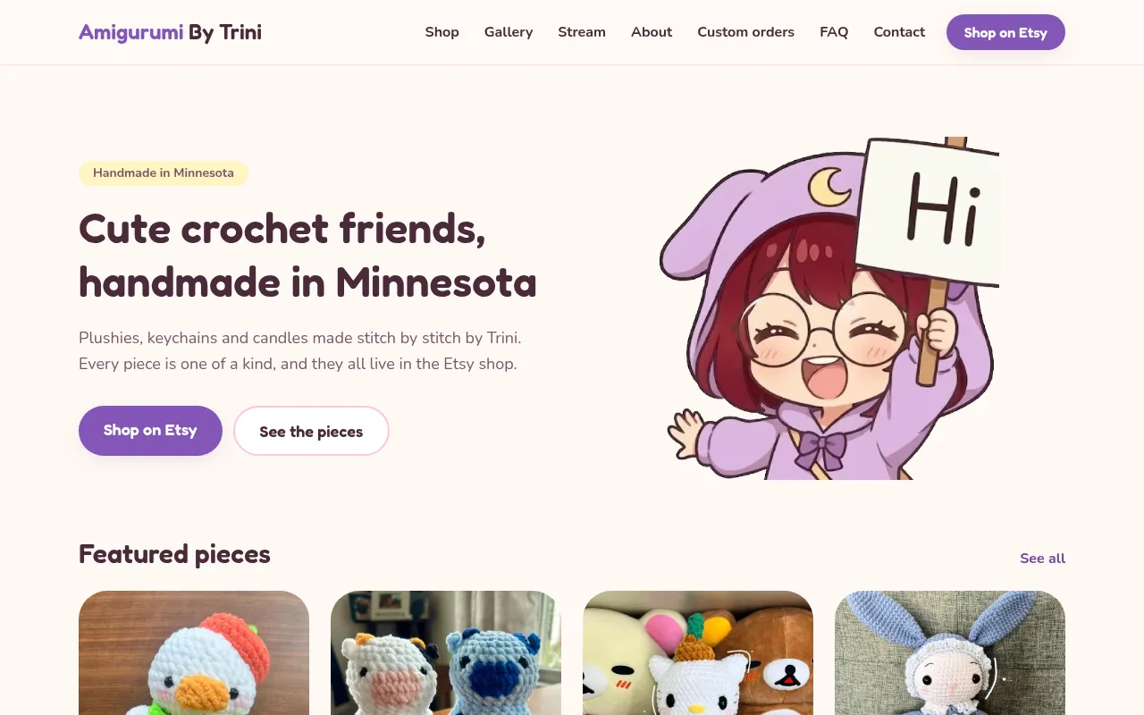 Screenshot of amibytrini.com