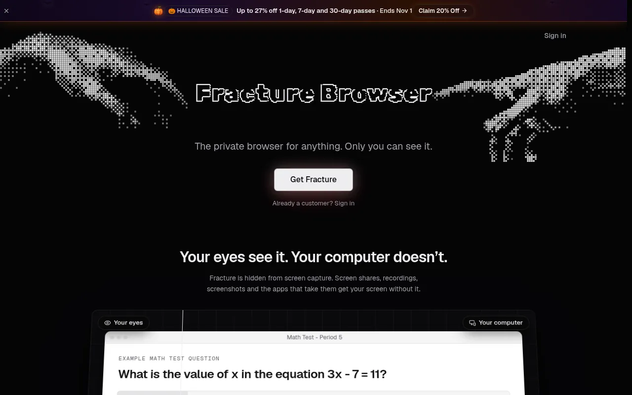 Screenshot of fracturebrowser.com