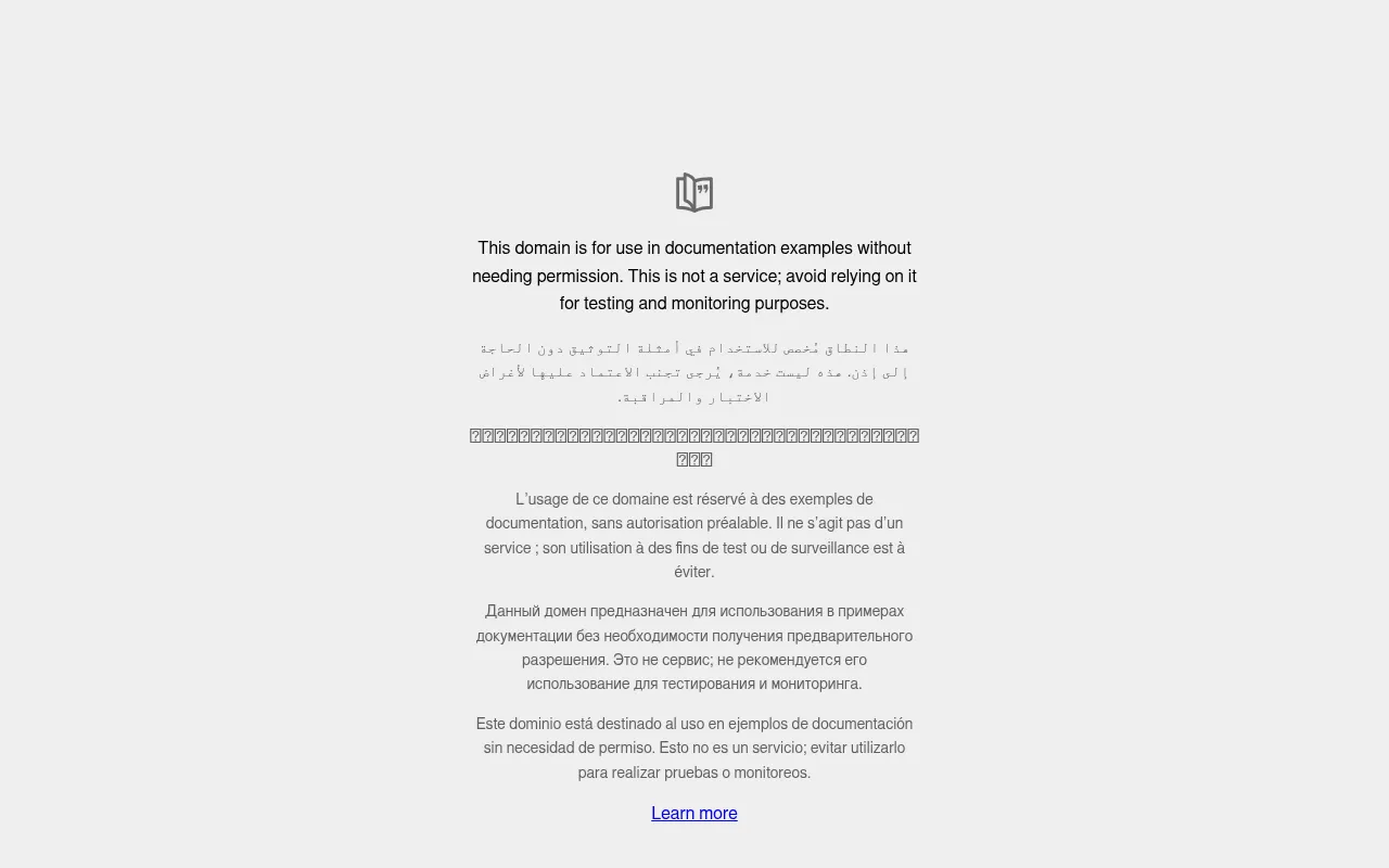 Screenshot of example.org