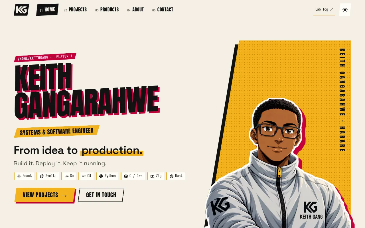 Screenshot of keithgang.dev