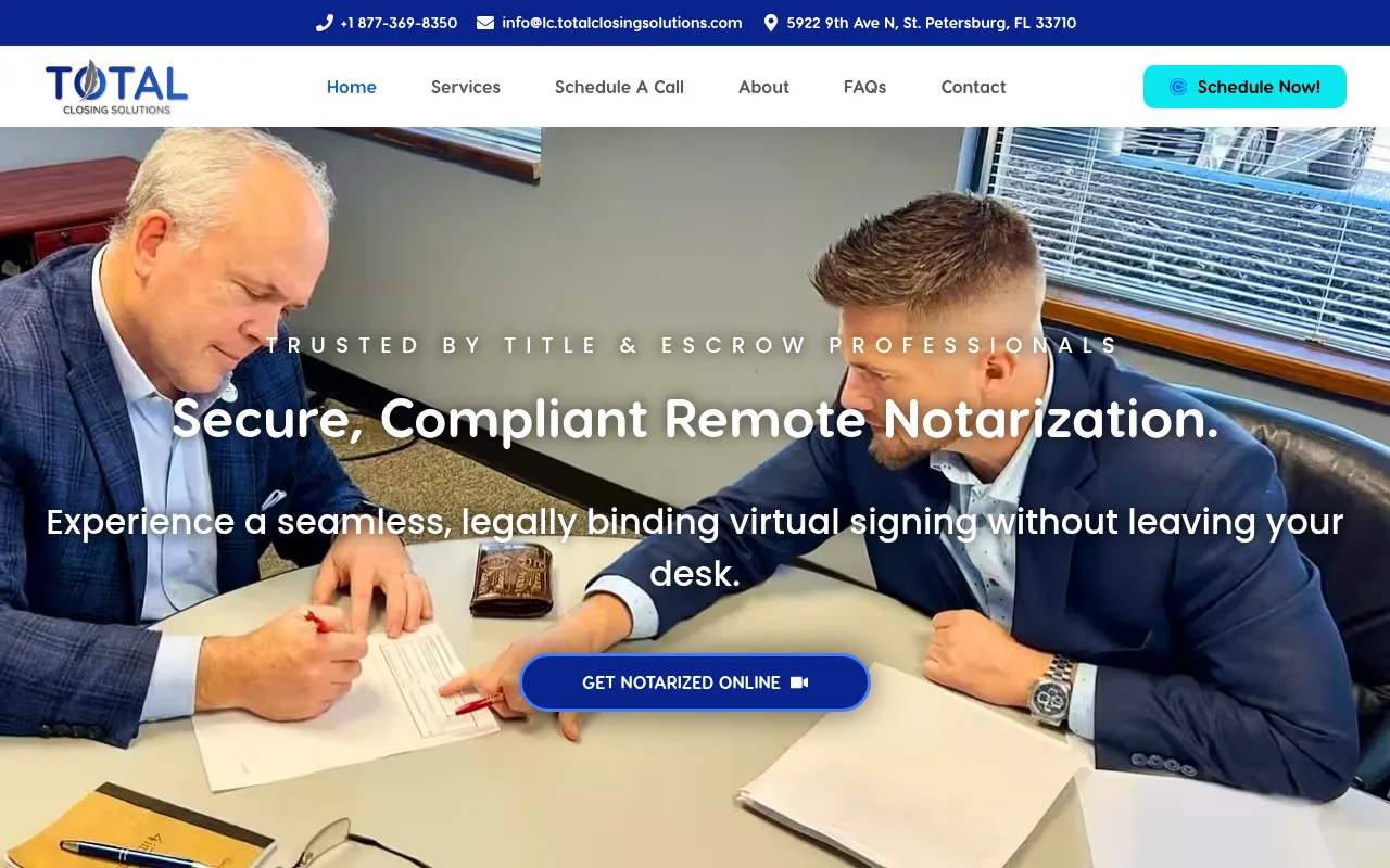 Screenshot of totalclosingsolutions.com