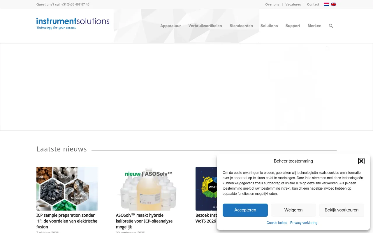 Screenshot of instrument-solutions.com