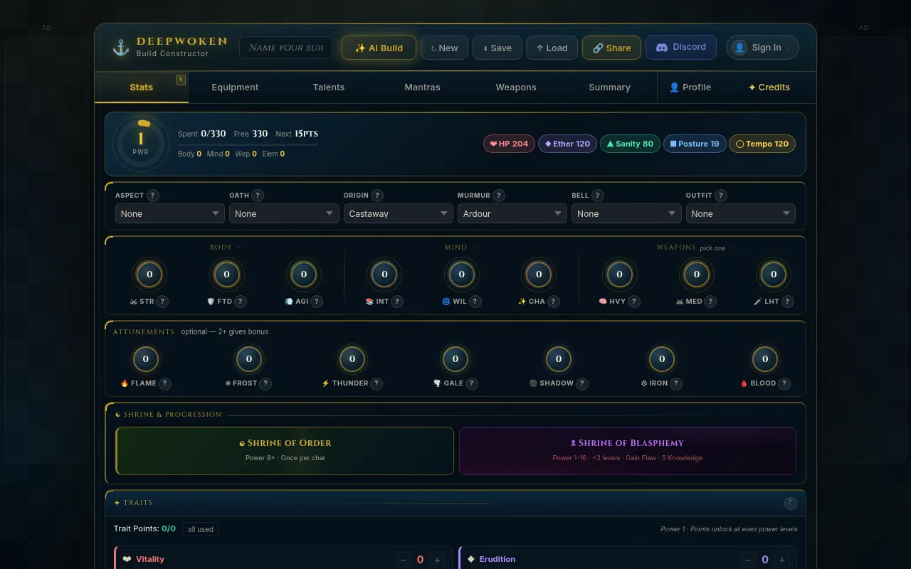 Screenshot of deepwoken-builder.onrender.com