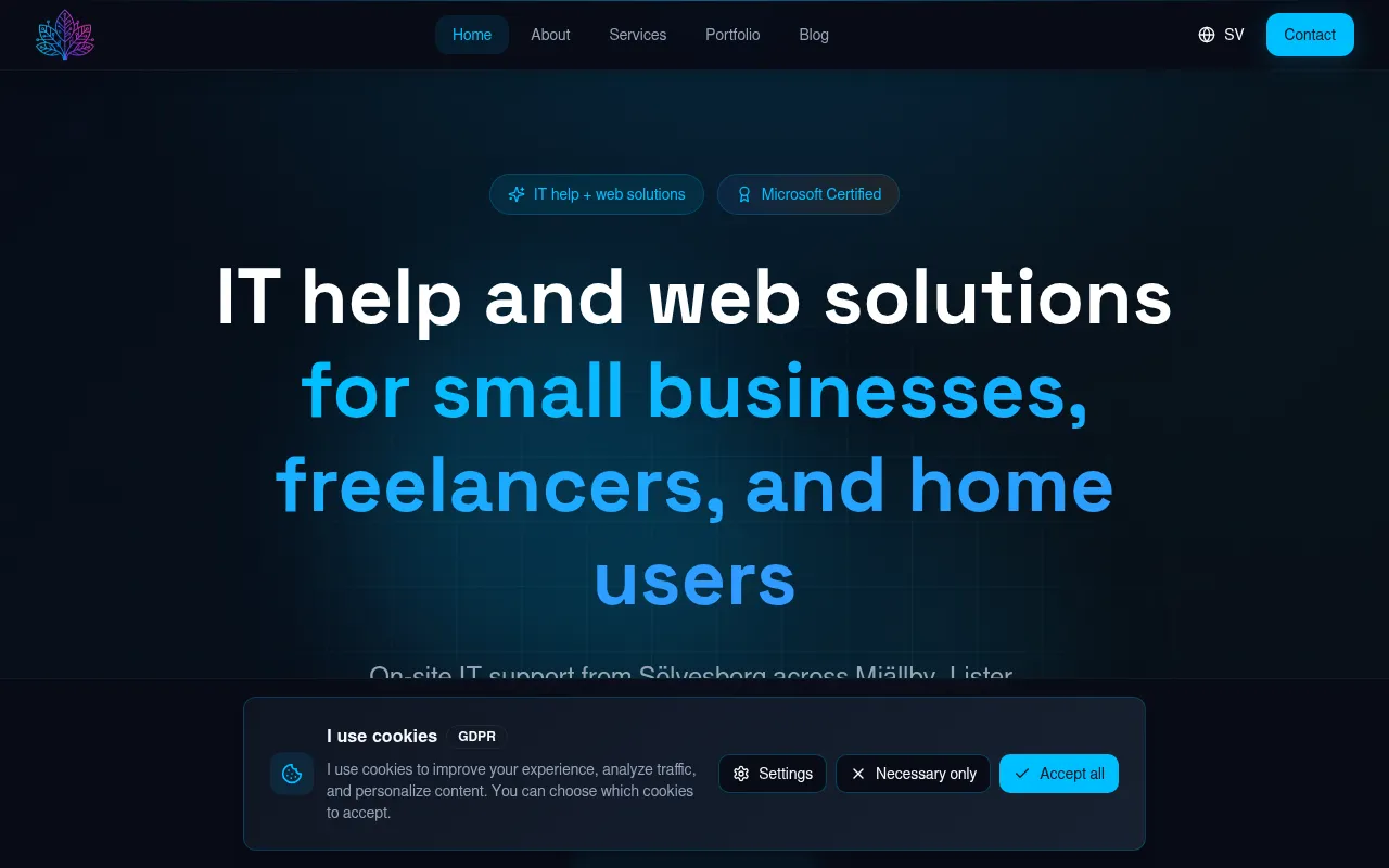 Screenshot of ivyydev.se