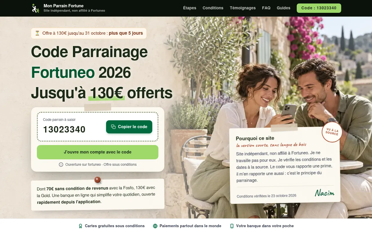 Screenshot of mon-parrain-fortune.fr