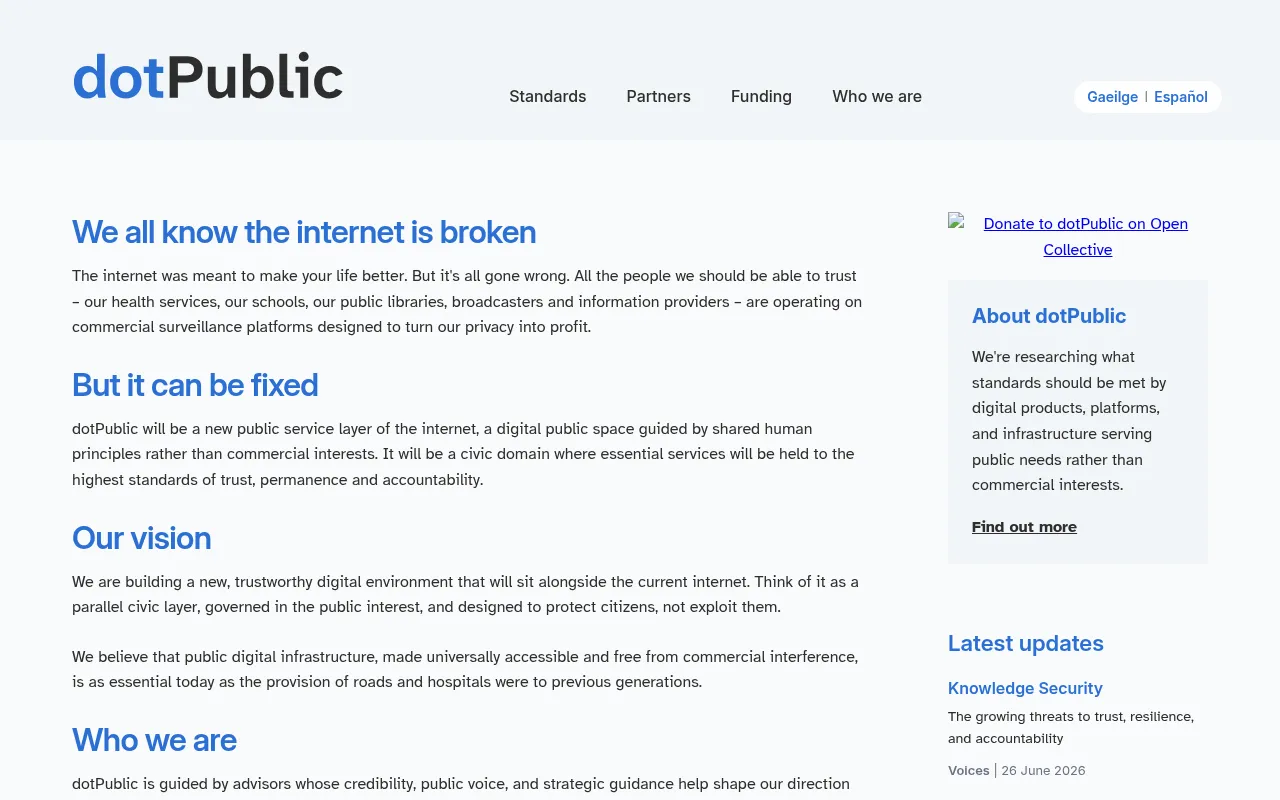 Screenshot of dotpublic.org