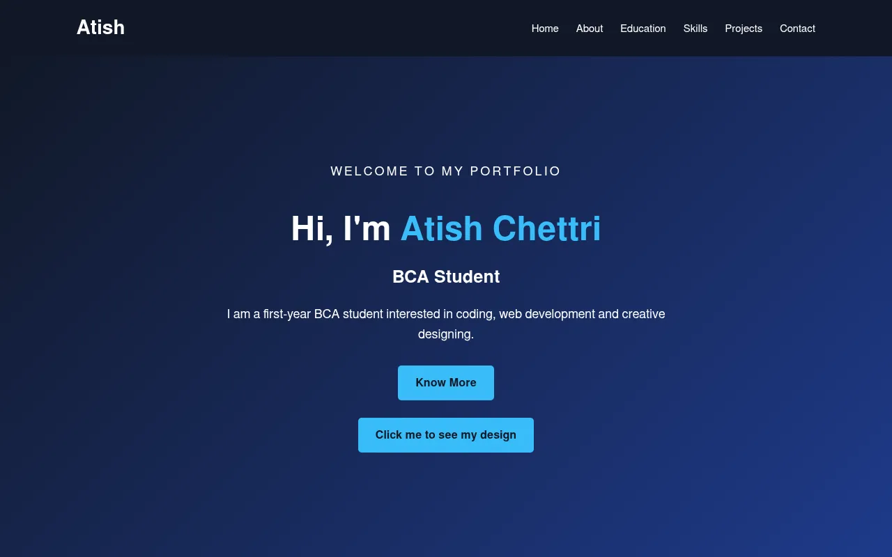 Screenshot of atishchettri.github.io