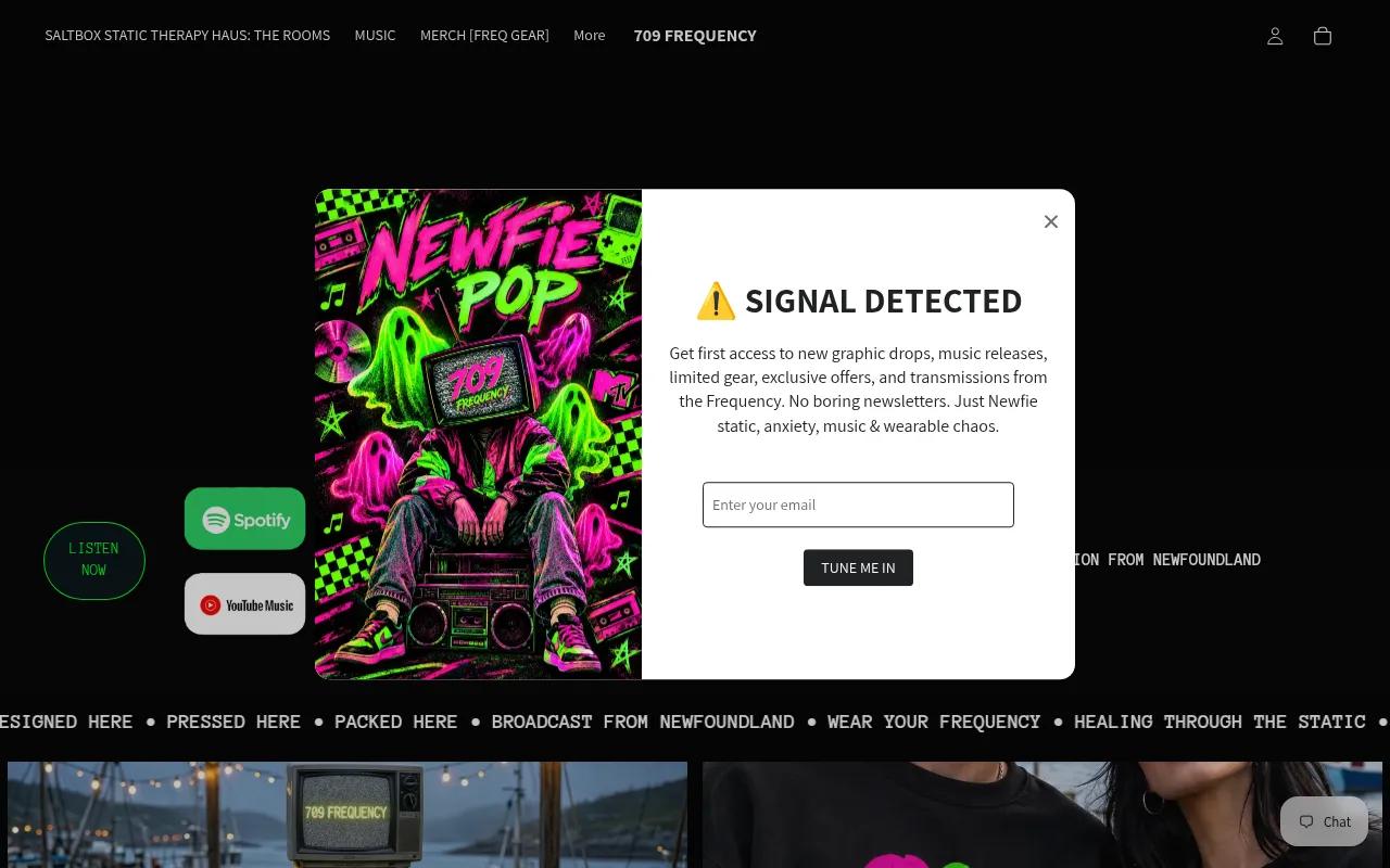 Screenshot of 709frequency.ca