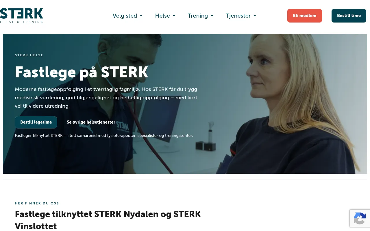 Screenshot of sterkhelse.no