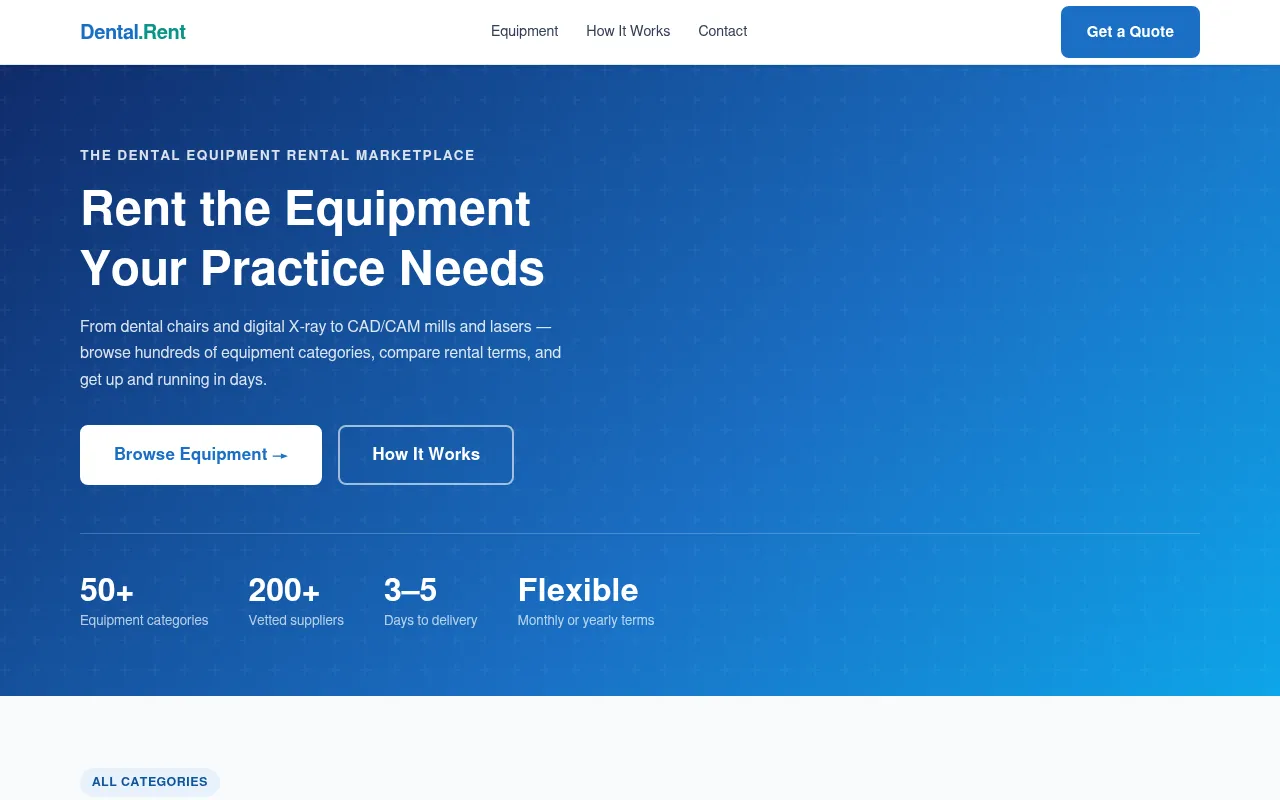 Screenshot of dental.rent