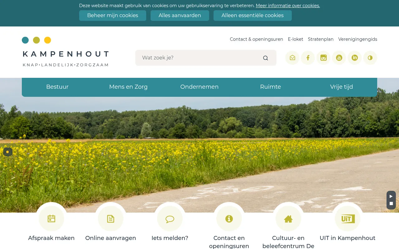 Screenshot of kampenhout.be