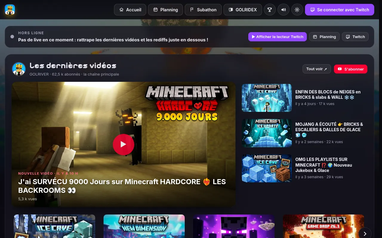 Screenshot of golriver.fr