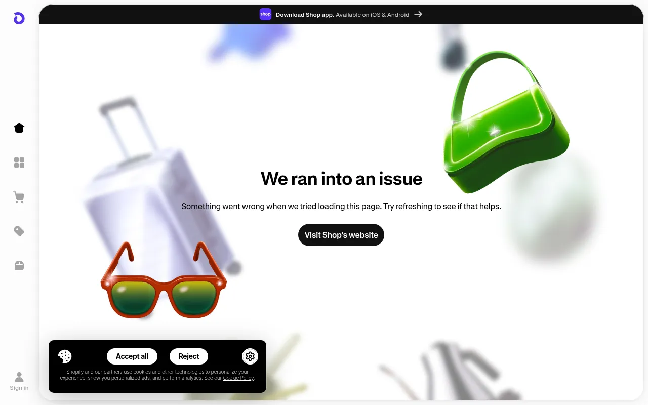 Screenshot of shop.com