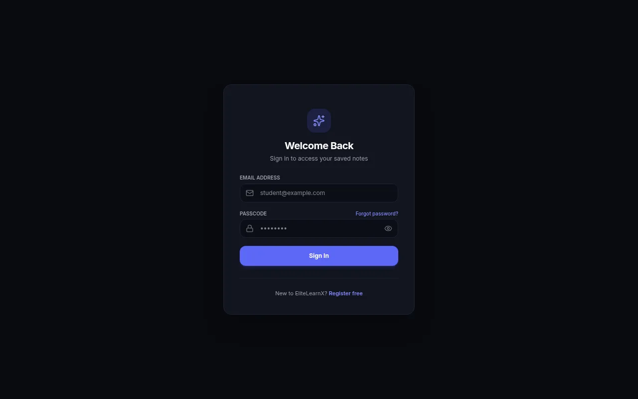 Screenshot of elitelearnxai.ai.studio