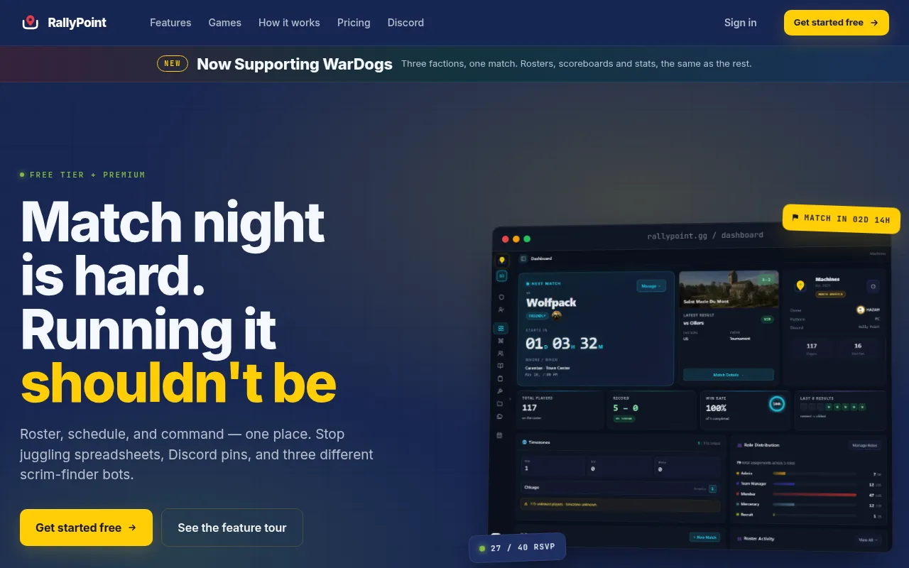 Screenshot of rallypoint.fyi