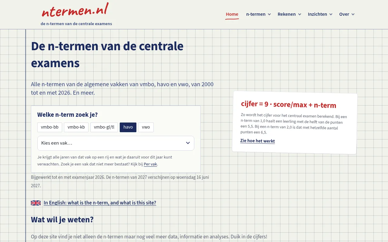 Screenshot of ntermen.nl
