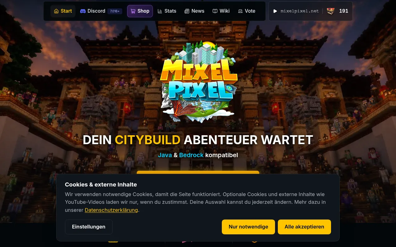 Screenshot of mixelpixel.net