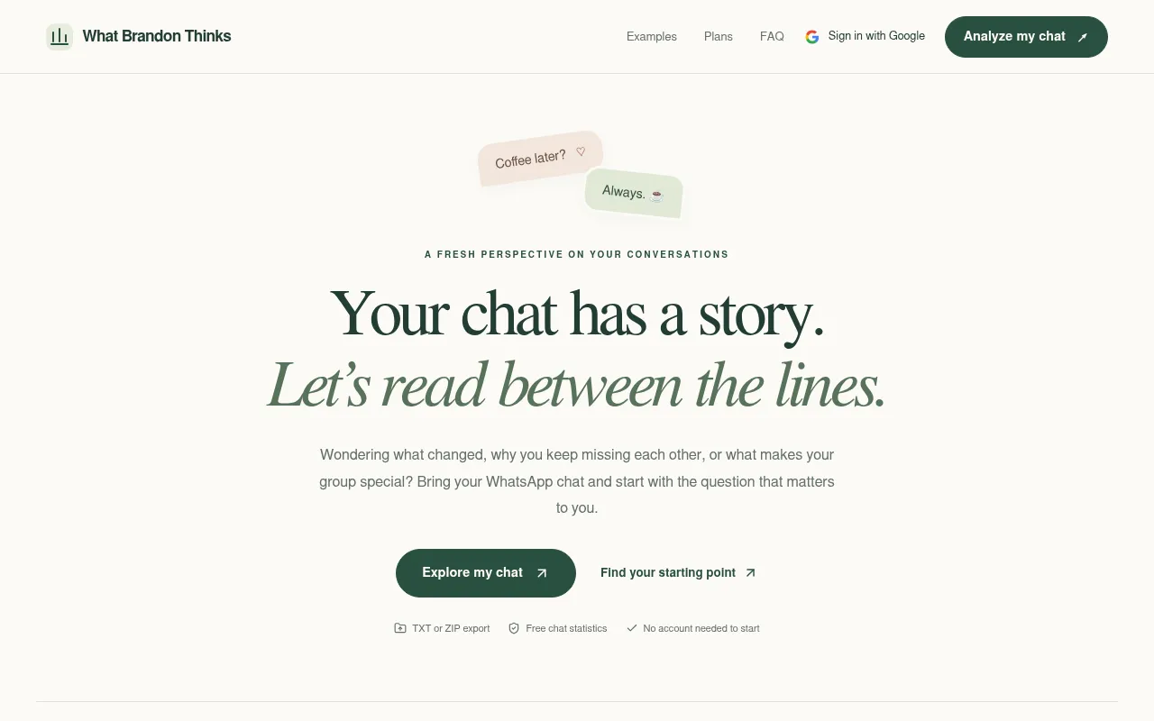 Screenshot of whatbrandonthinks.online