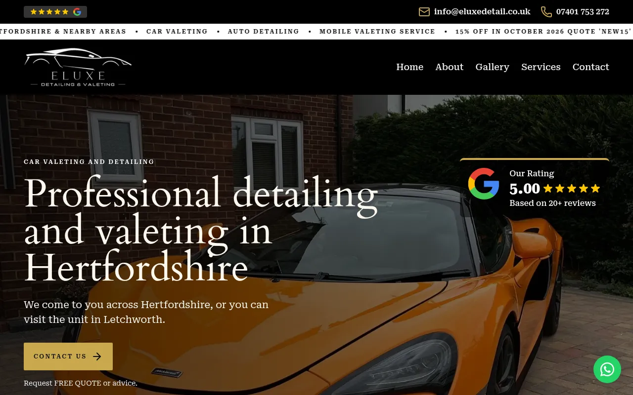 Screenshot of eluxedetail.co.uk