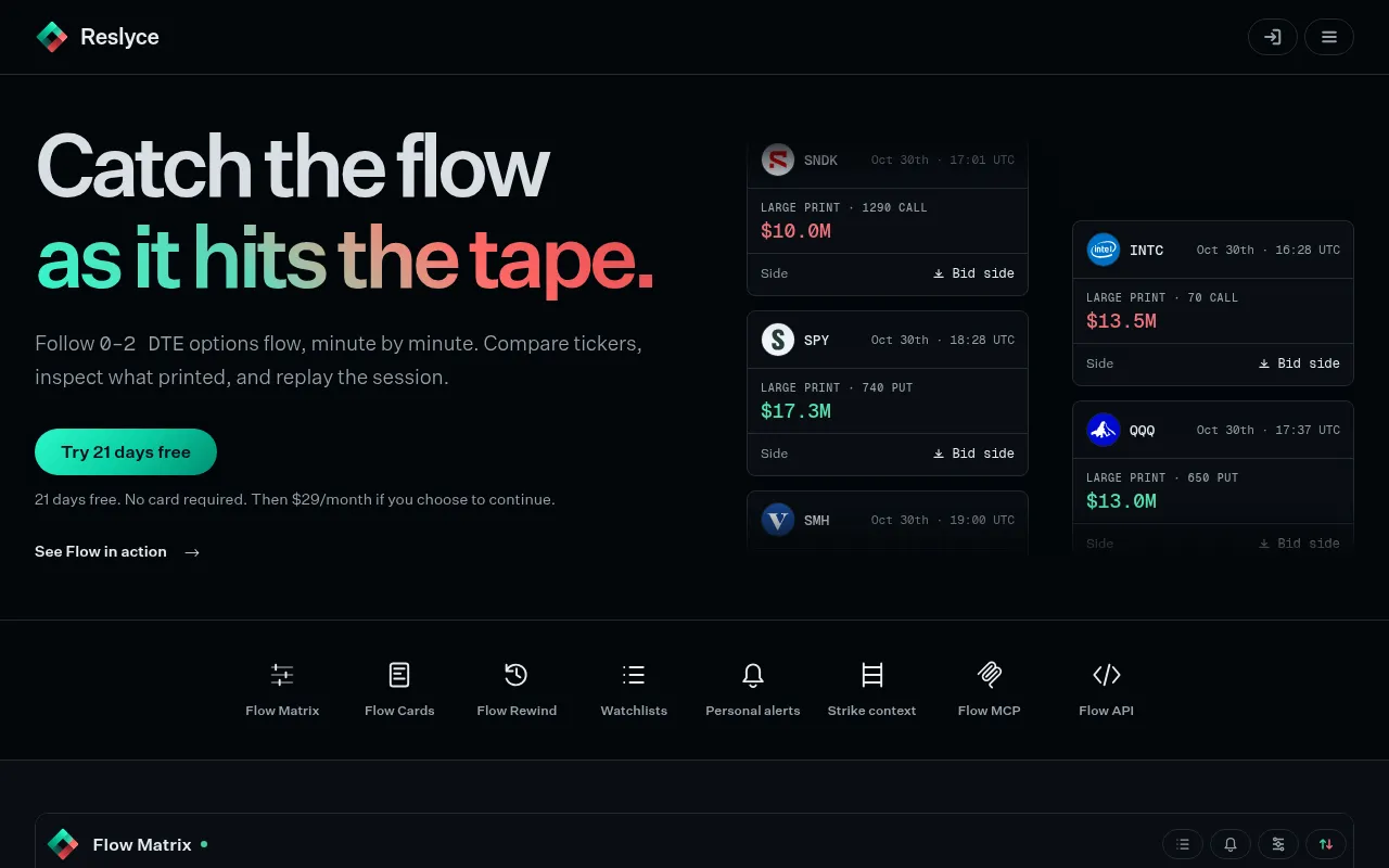 Screenshot of reslyce.com
