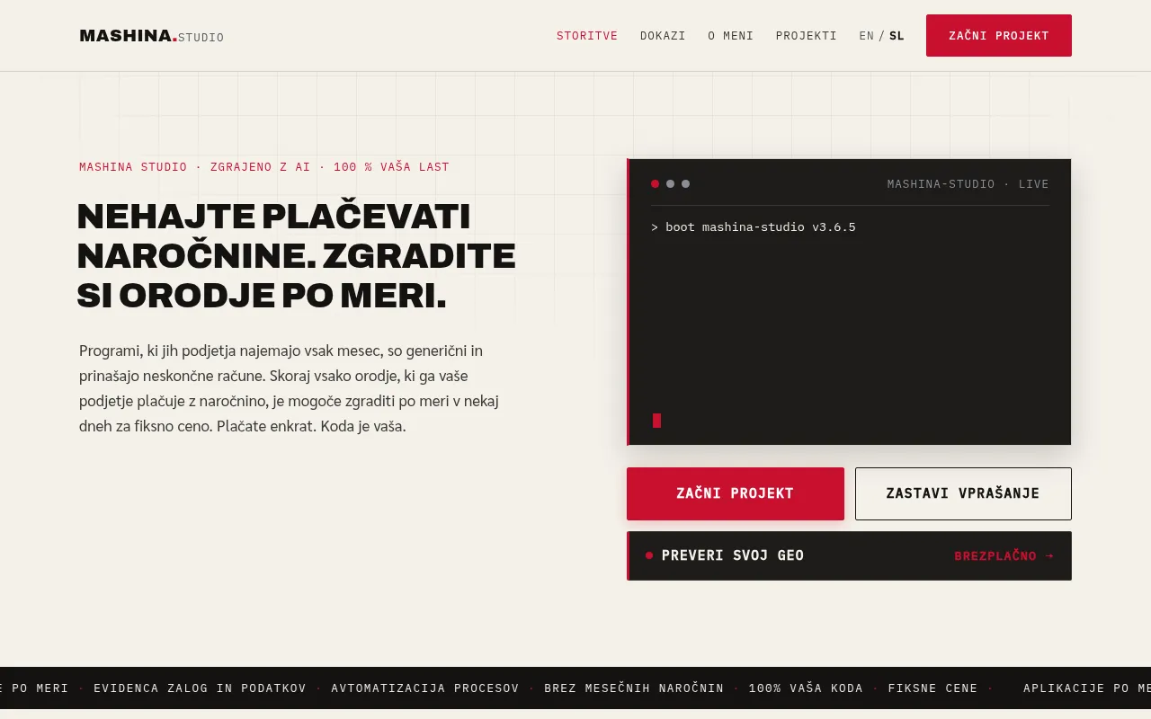 Screenshot of mashina-studio.eu