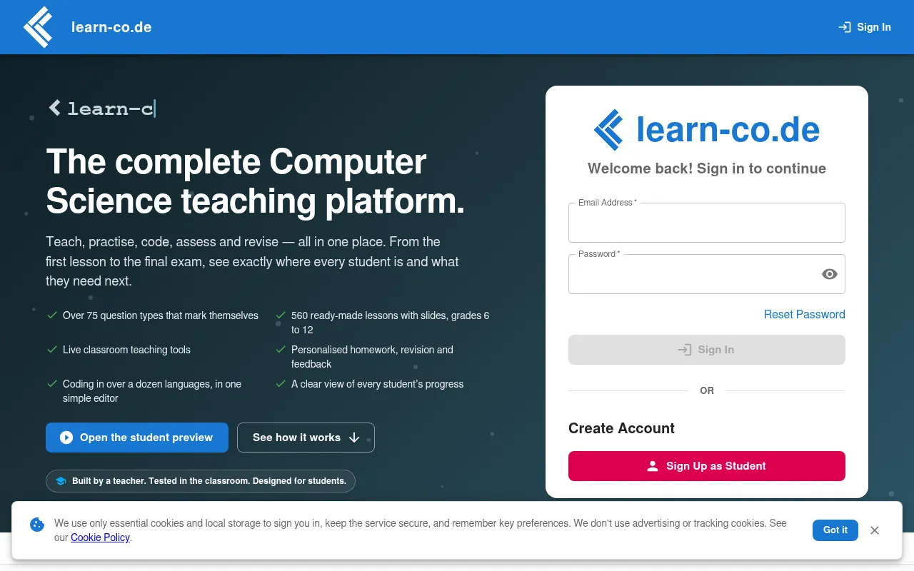 Screenshot of learn-co.de