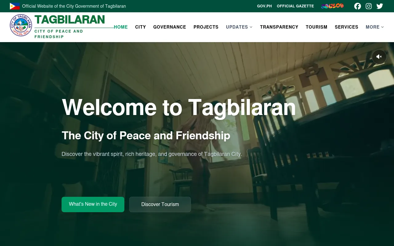 Screenshot of tagbilaran.gov.ph
