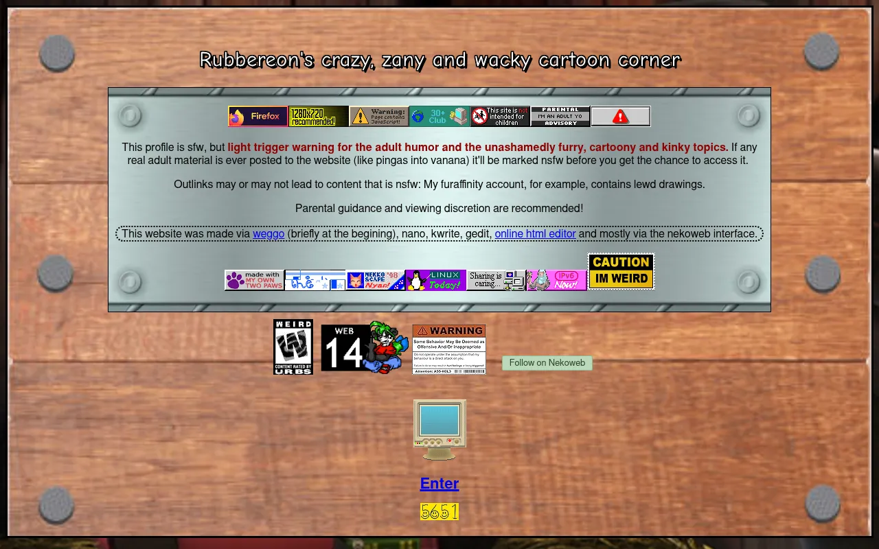 Screenshot of rubbereon.nekoweb.org