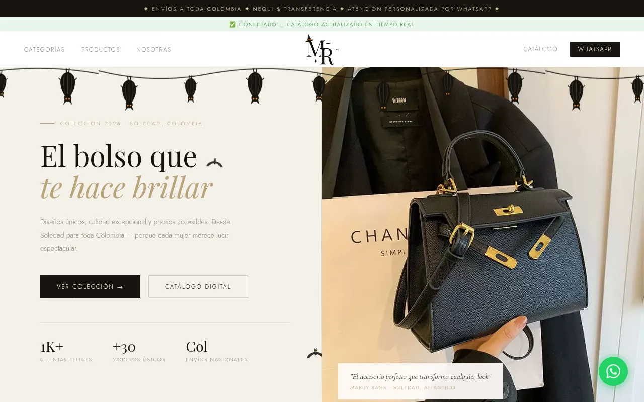 Screenshot of maruybags.netlify.app