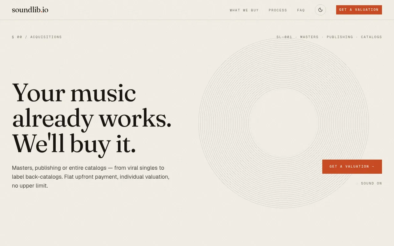 Screenshot of soundlib.io