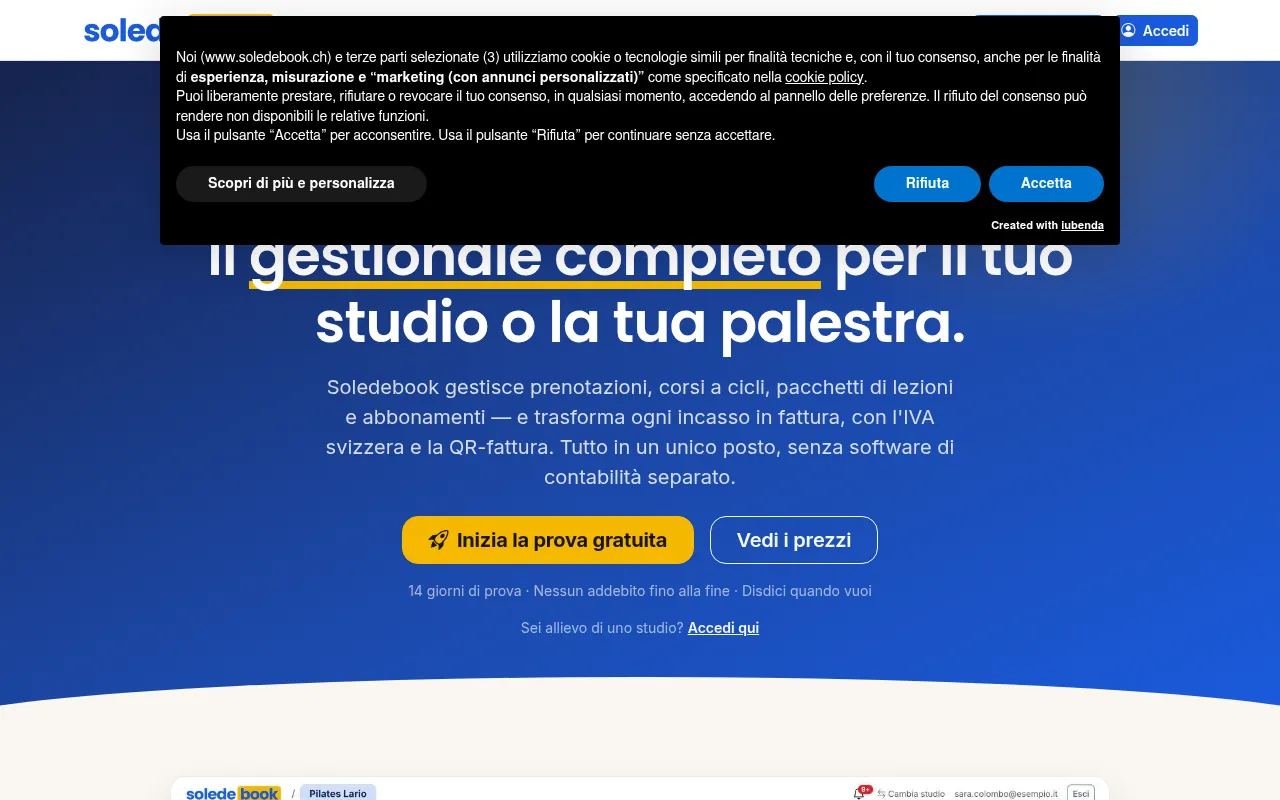 Screenshot of soledebook.ch