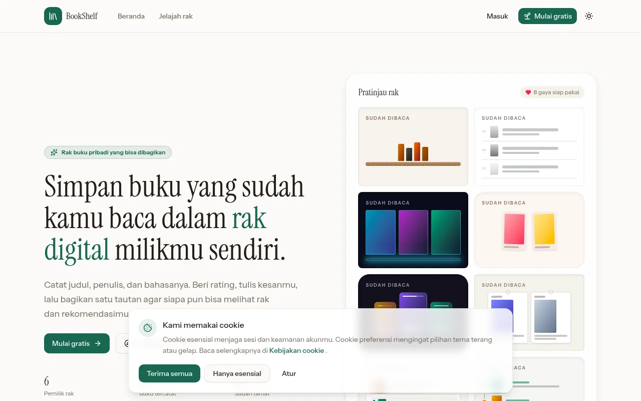 Screenshot of bookshelf.my.id