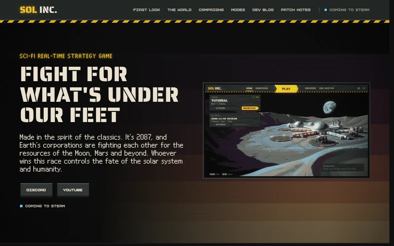 Screenshot of solincgame.com