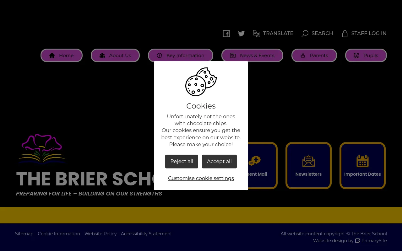 Screenshot of brier.dudley.sch.uk