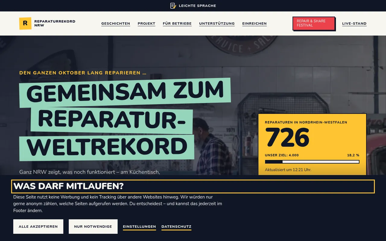 Screenshot of reparatur-weltrekord.de