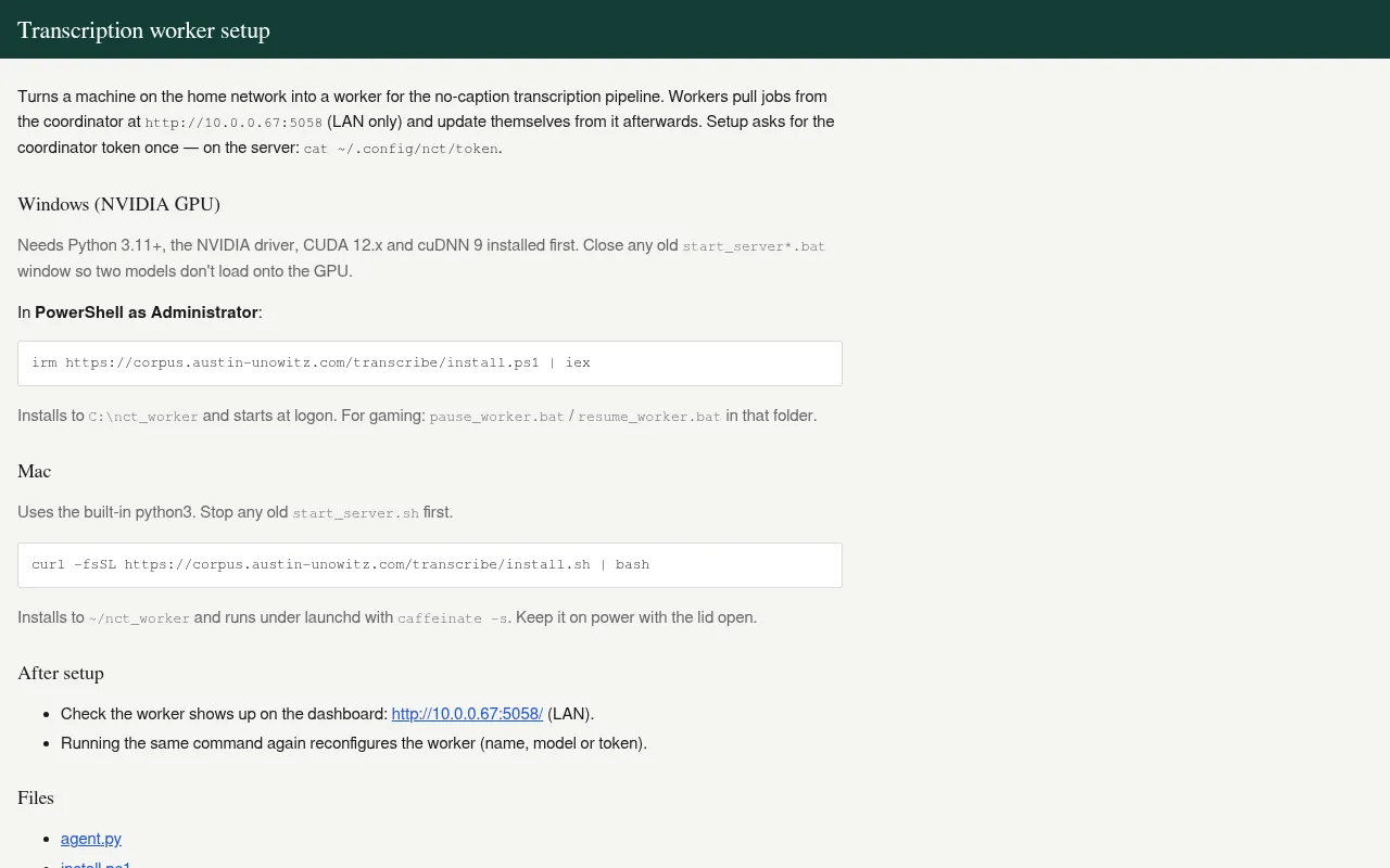 Screenshot of corpus.austin-unowitz.com