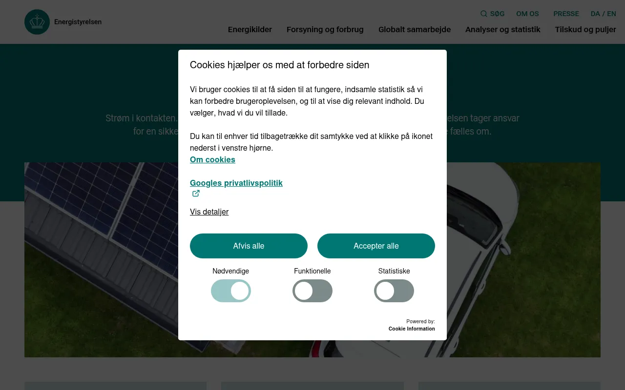 Screenshot of ens.dk