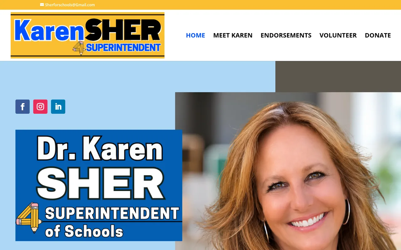 Screenshot of sherforschools.com
