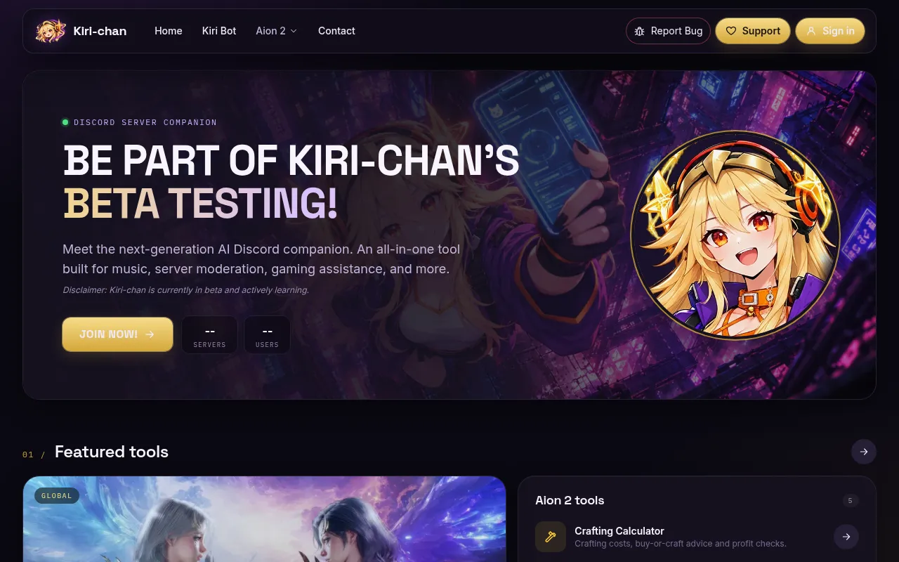 Screenshot of kirichan.app