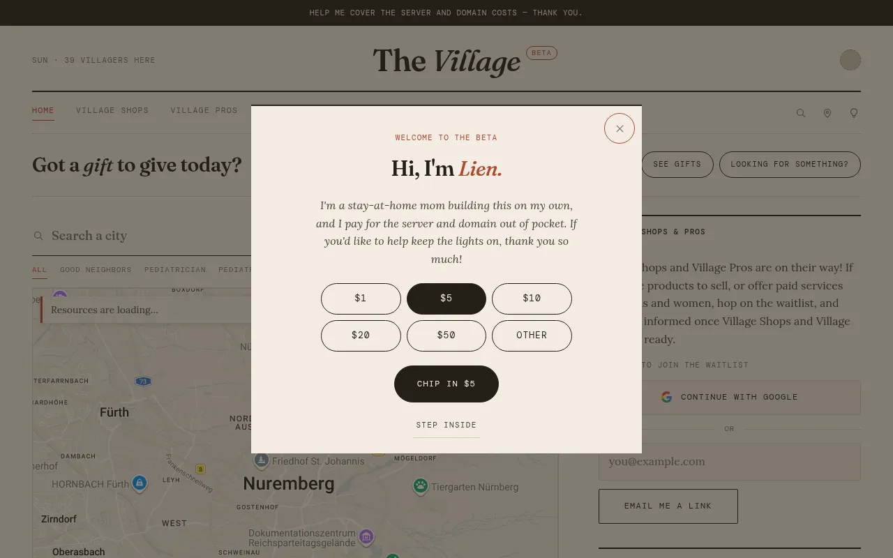 Screenshot of villageplaza.org