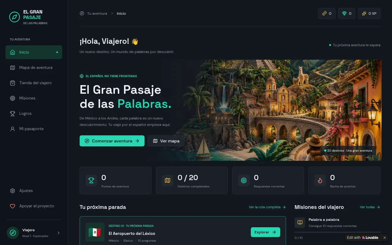 Screenshot of aventurabadar.lovable.app
