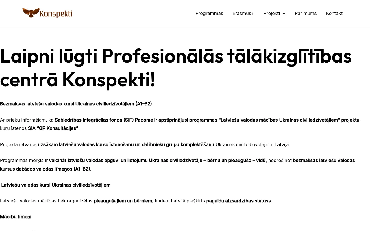Screenshot of konspektigp.lv
