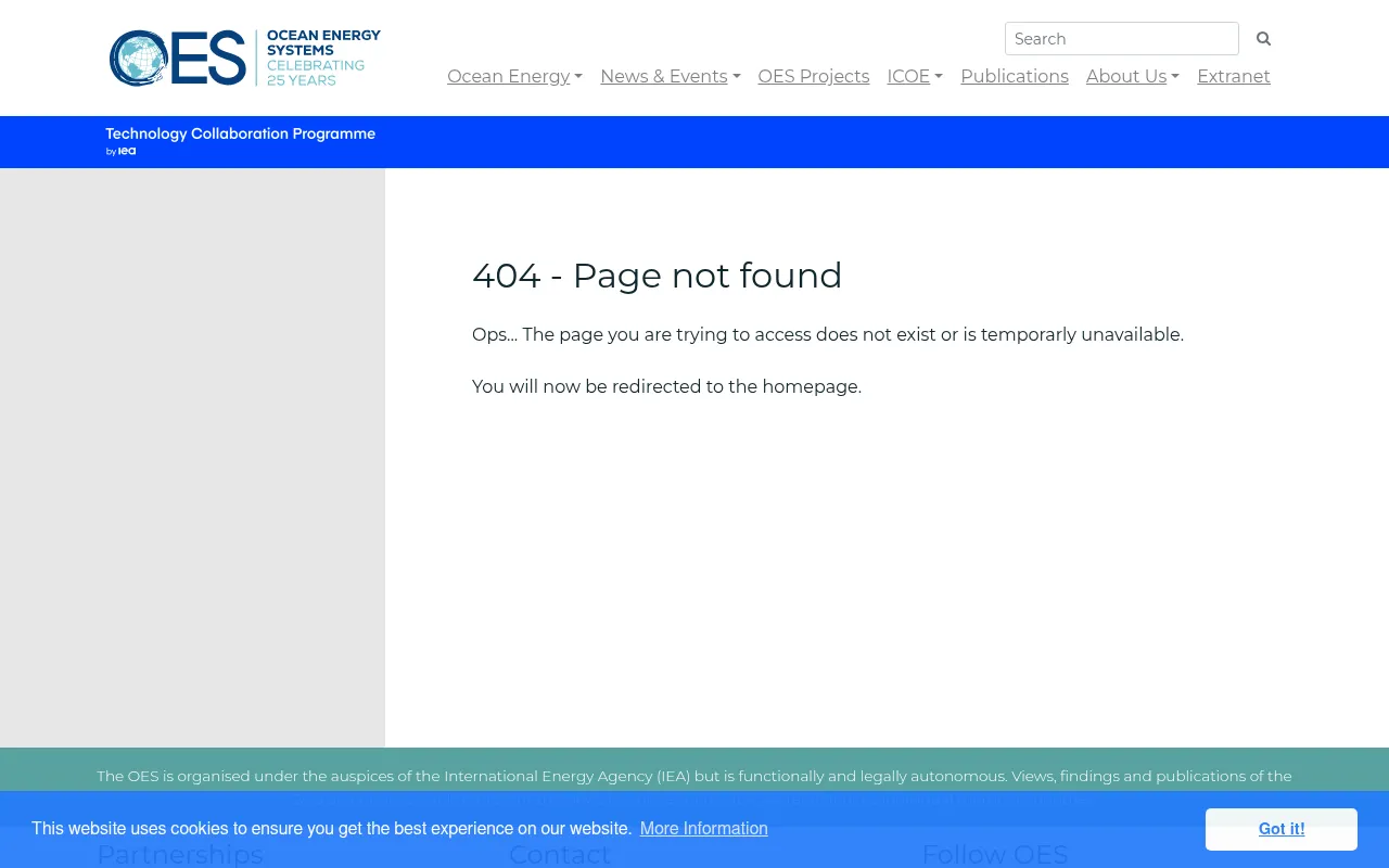 Screenshot of ocean-energy-systems.org