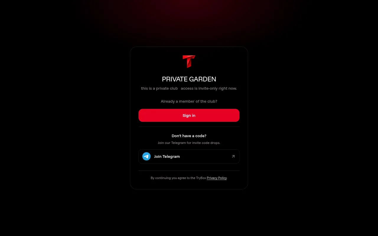 Screenshot of trybox.app