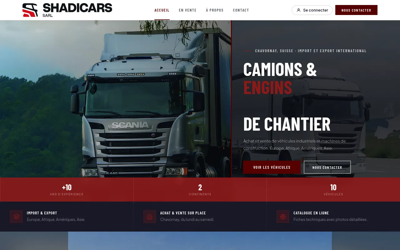 Screenshot of shadicars.ch